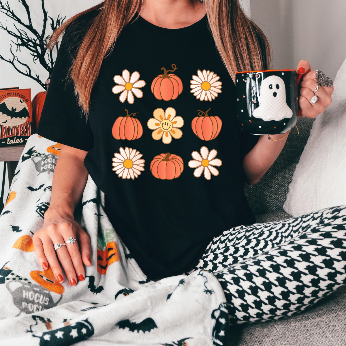 Boho Floral & Pumpkin 3064 DTF TRANSFER