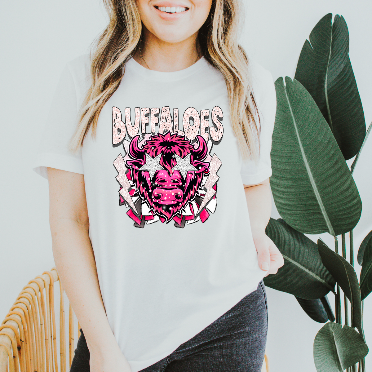 Buffaloes (Retro, Pink) 3069 DTF Transfers