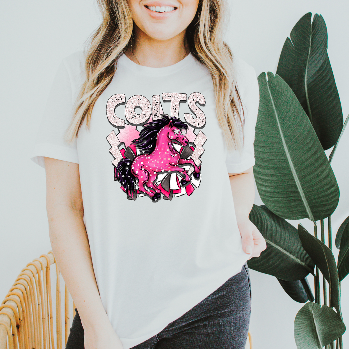 Colts (Retro, Pink) 3072 DTF Transfers