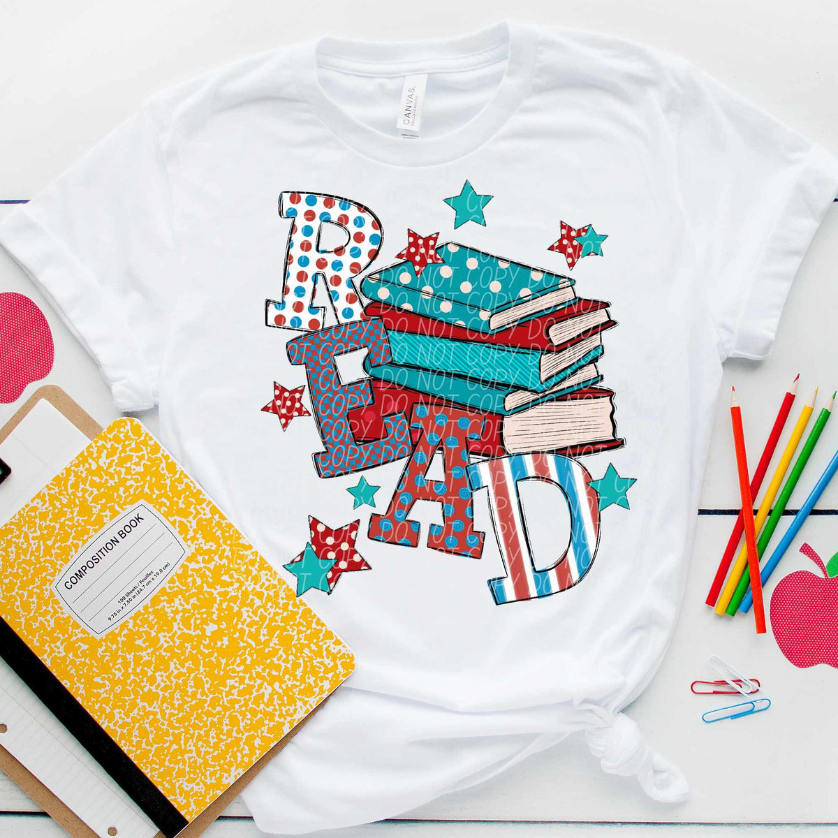 Read stacked books (CITY) 85038 DTF transfer