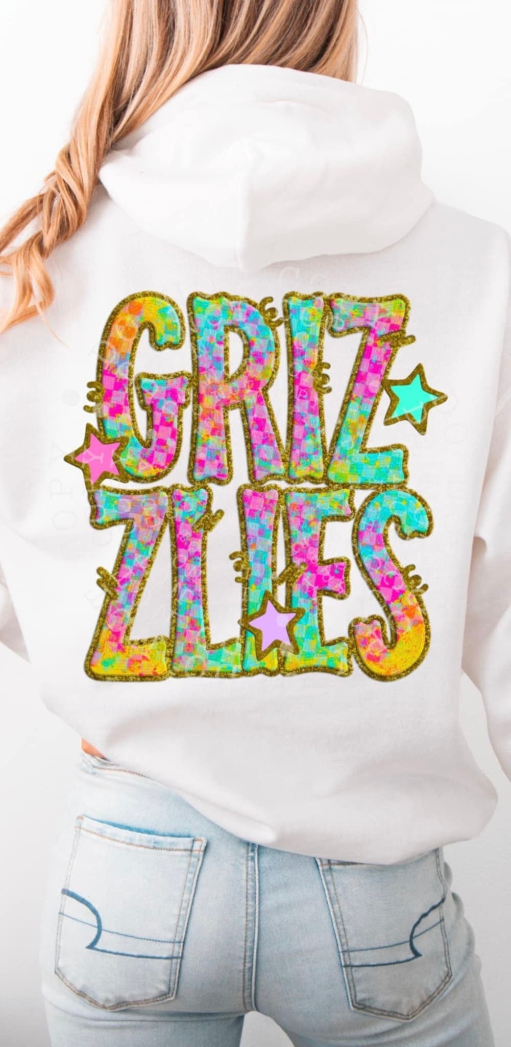 Grizzlies colorful checkered (C’s) 91524 DTF transfer