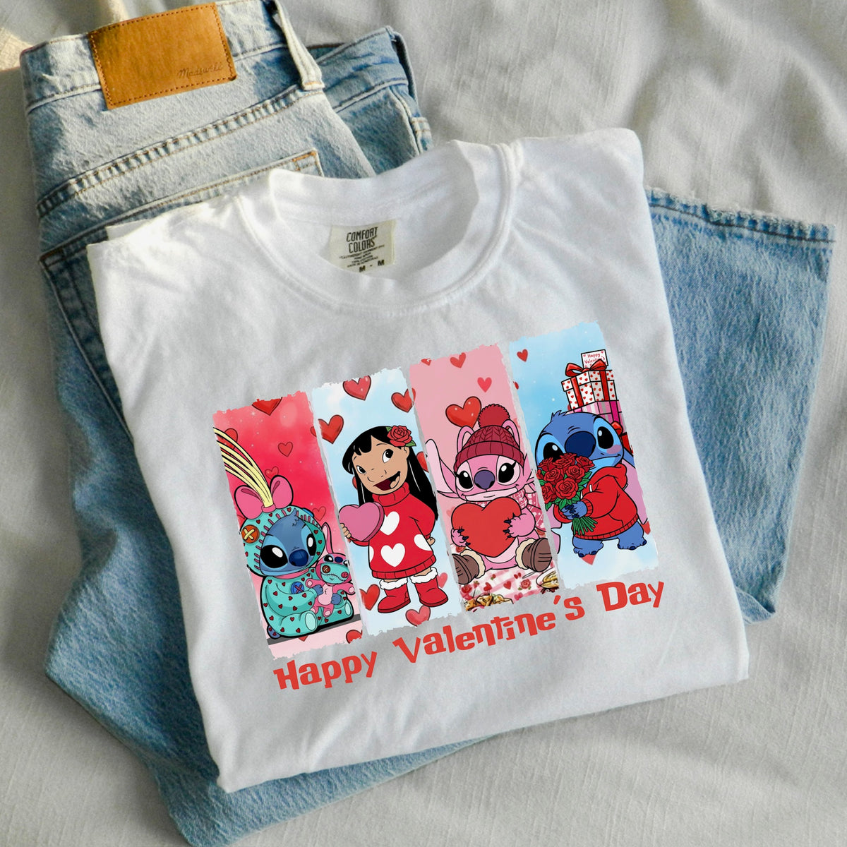 Happy Valentine’s Day alien brushstrokes DTF Transfer