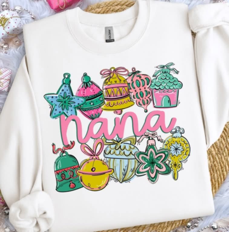 Nana ornaments (s&g) DTF transfer