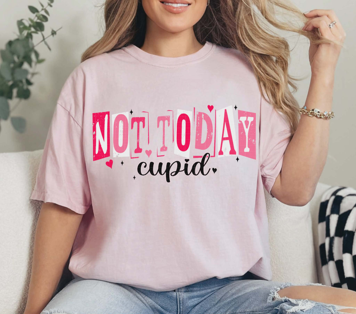 Not today Cupid (Linda) DTF transfer