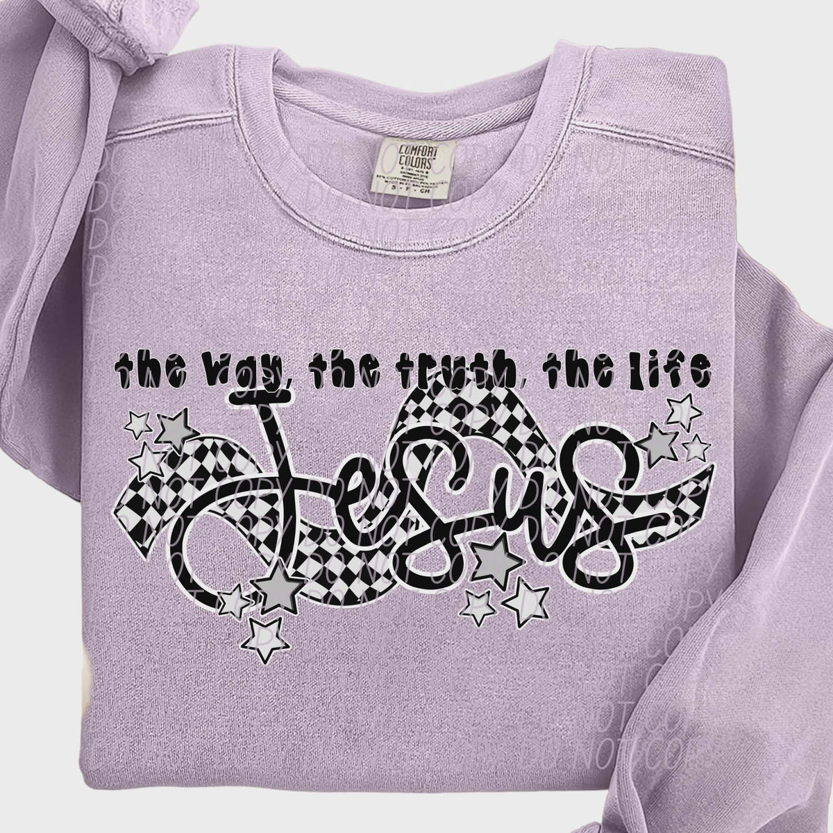 The way the truth jesus wavy checker (city) DTF Transfer