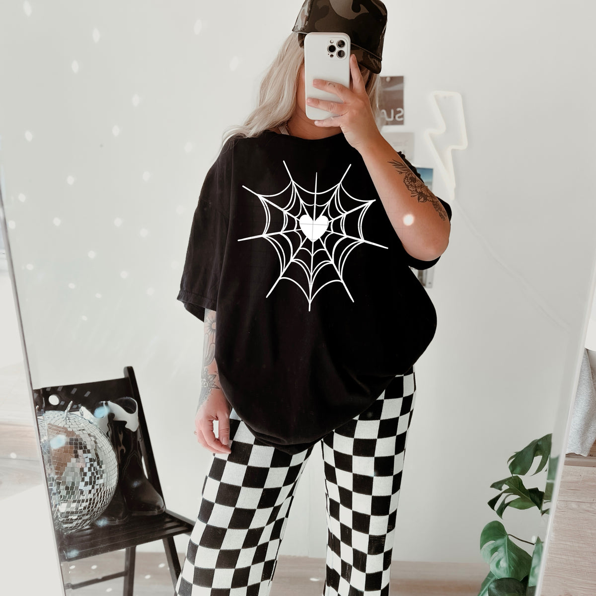 Heart Web WHITE CSC DTF transfer