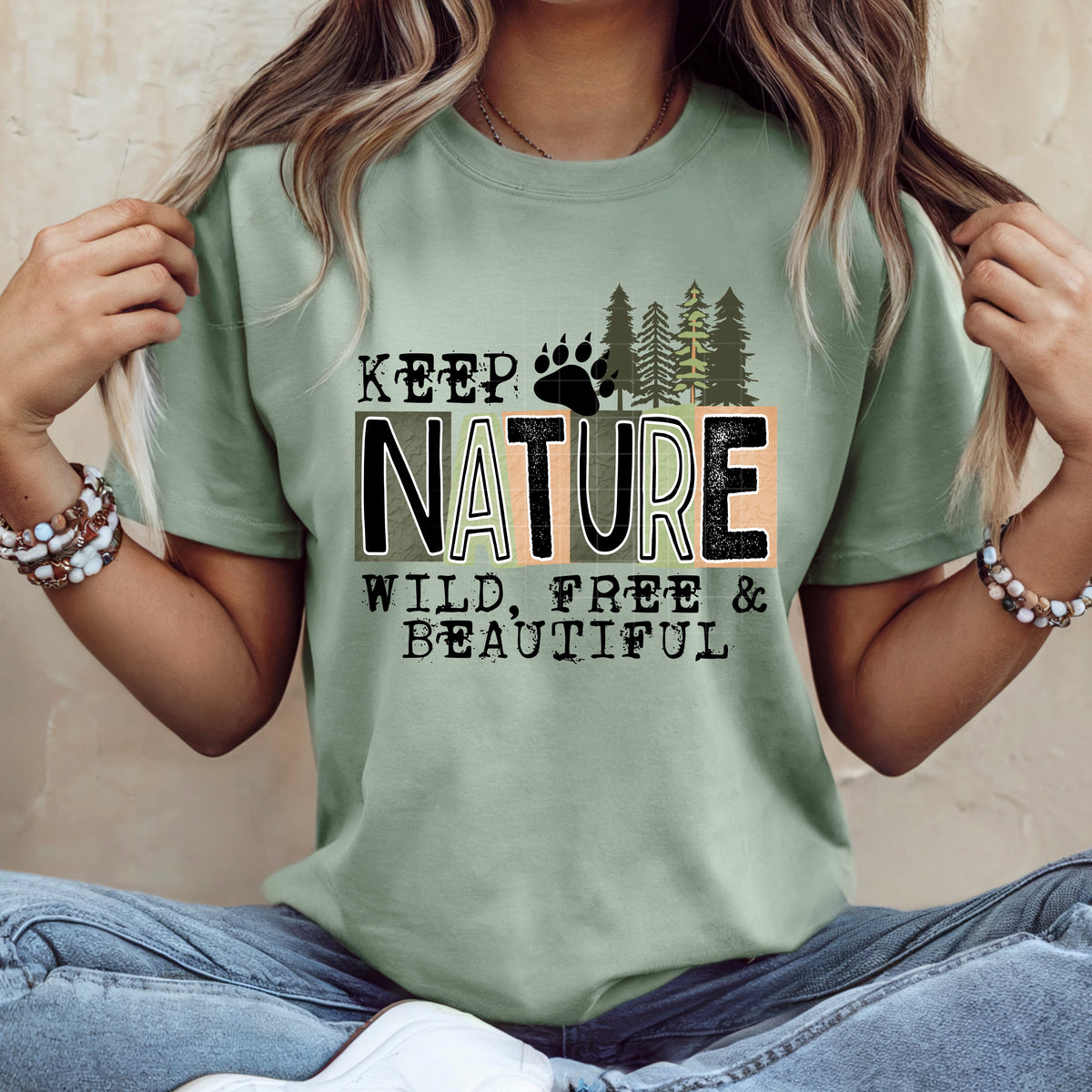 Keep Nature wild and free (black) CSC DTF Transfer