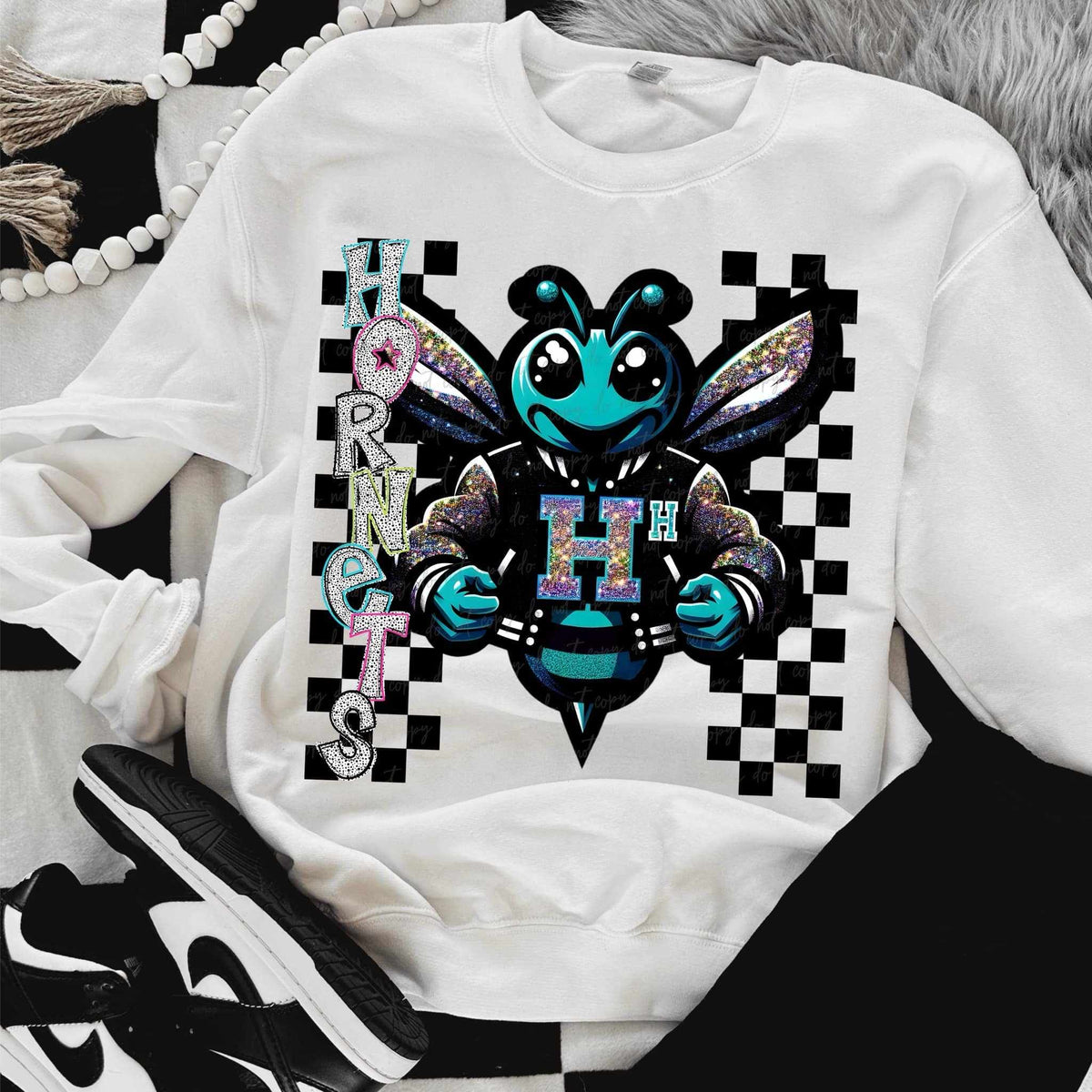 Hornets Dalmatian filled with mascot (VIRGO) 58055 DTF transfer