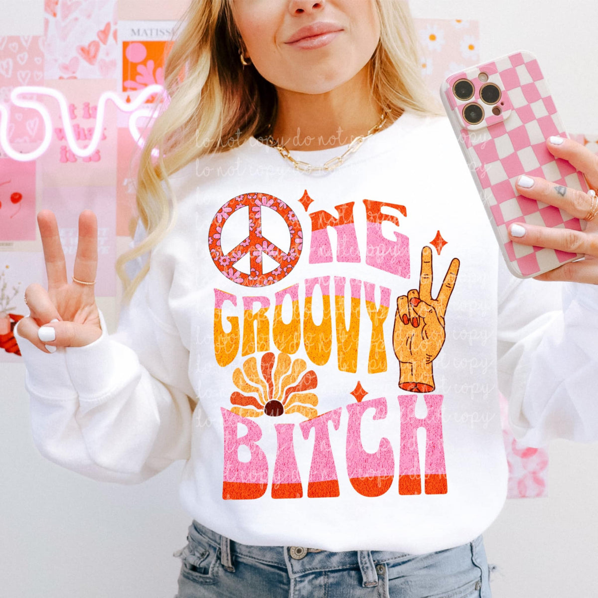 One groovy bitch (MMD) 85254 DTF transfer