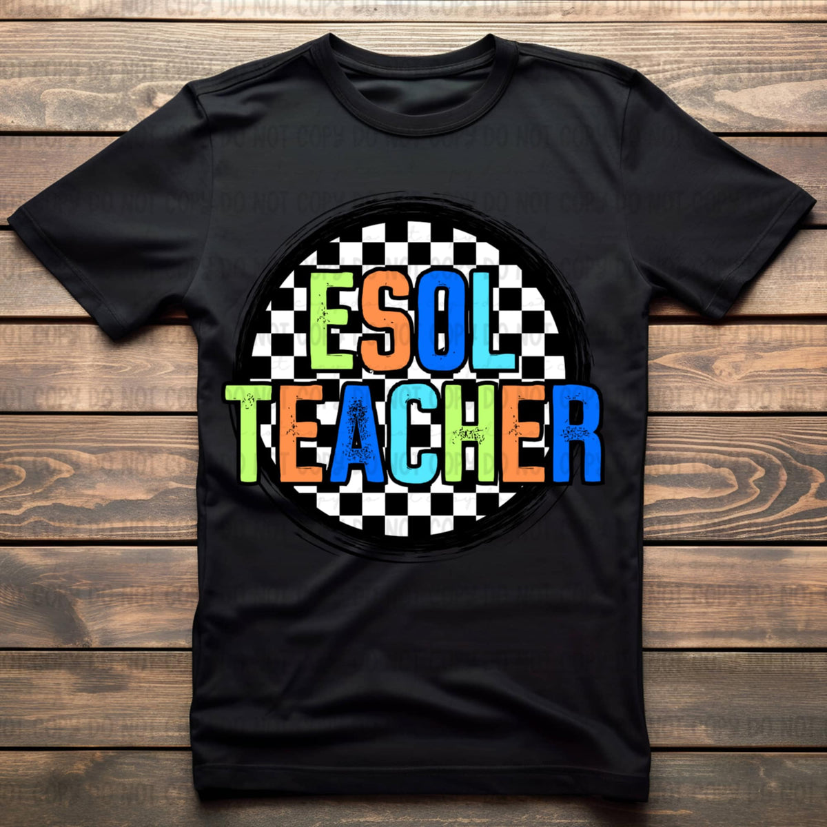 Esol teacher retro circle BOY 106600 DTF transfer