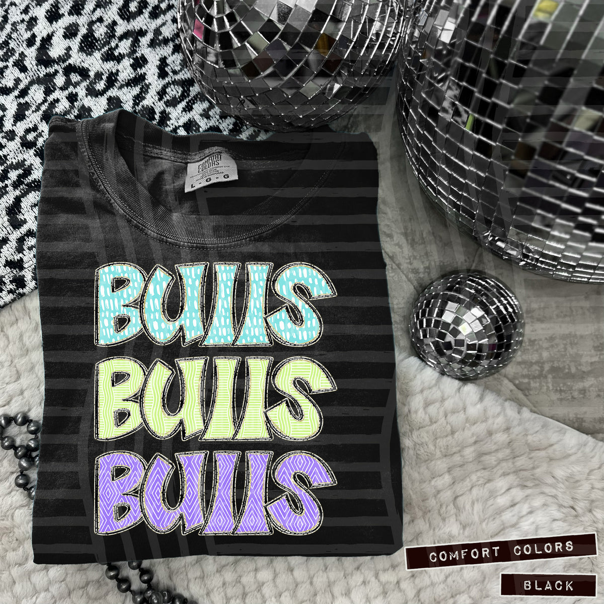 Bulls Pastel Star Stacked (Caplinger) 101574 DTF transfer