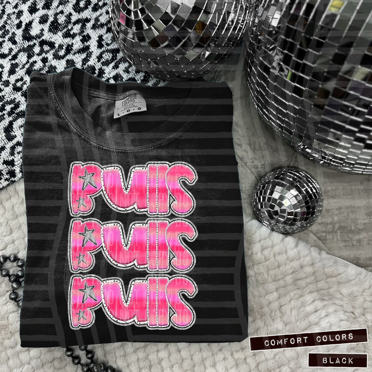 Bulls Pink Stacked (Caplinger) 101912 DTF transfer