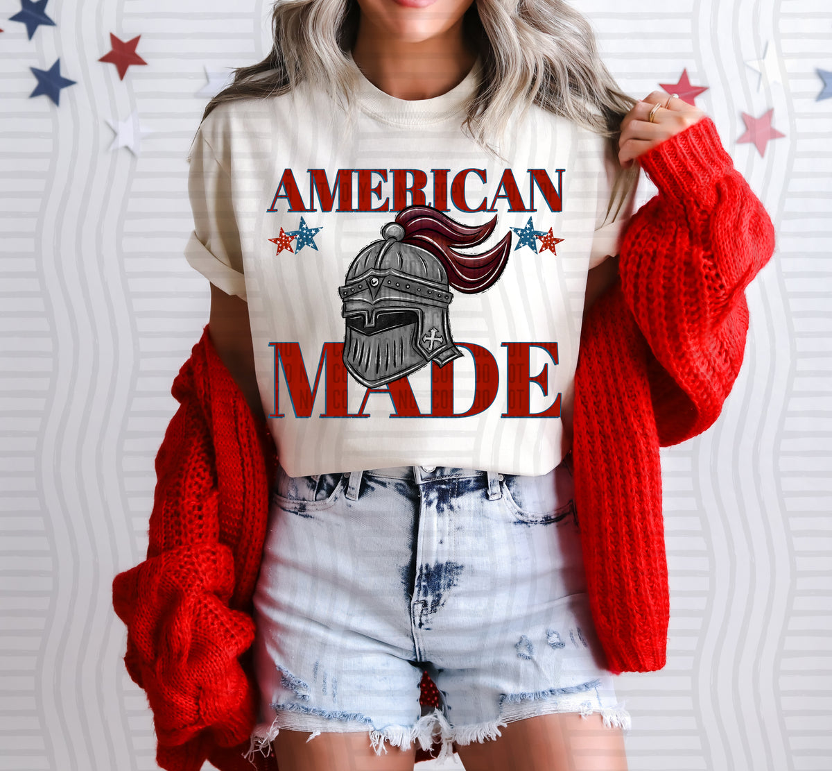 American made Knights (maroon) (Caplinger) DTF Transfer