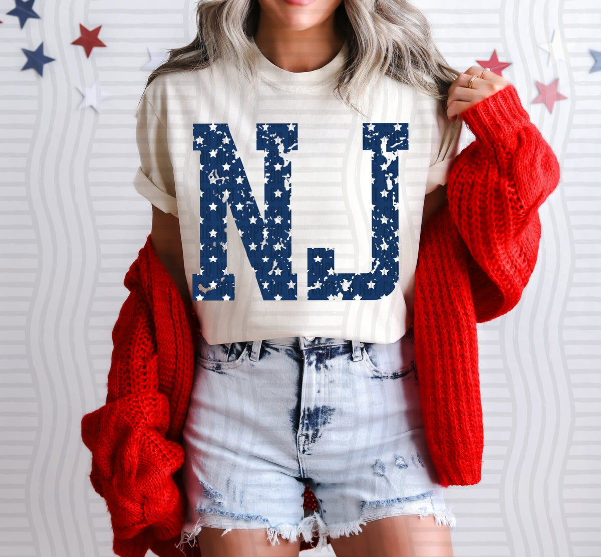 NJ white stars (Caplinger) dtf transfer