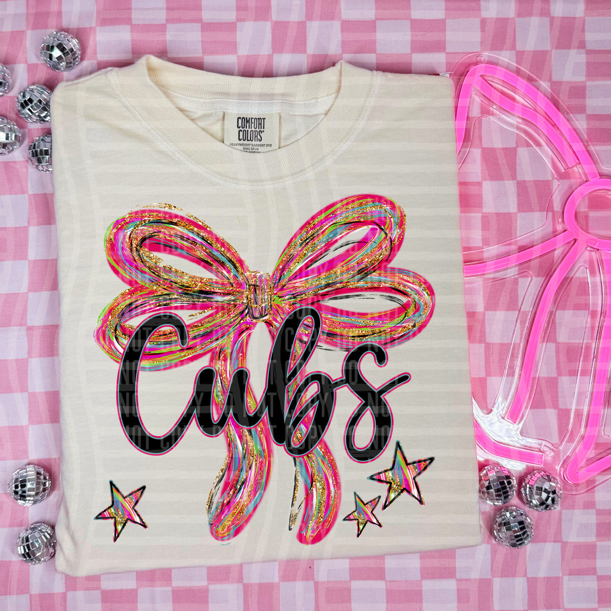 Cubs Whimsical Bow (caplinger) DTF transfer
