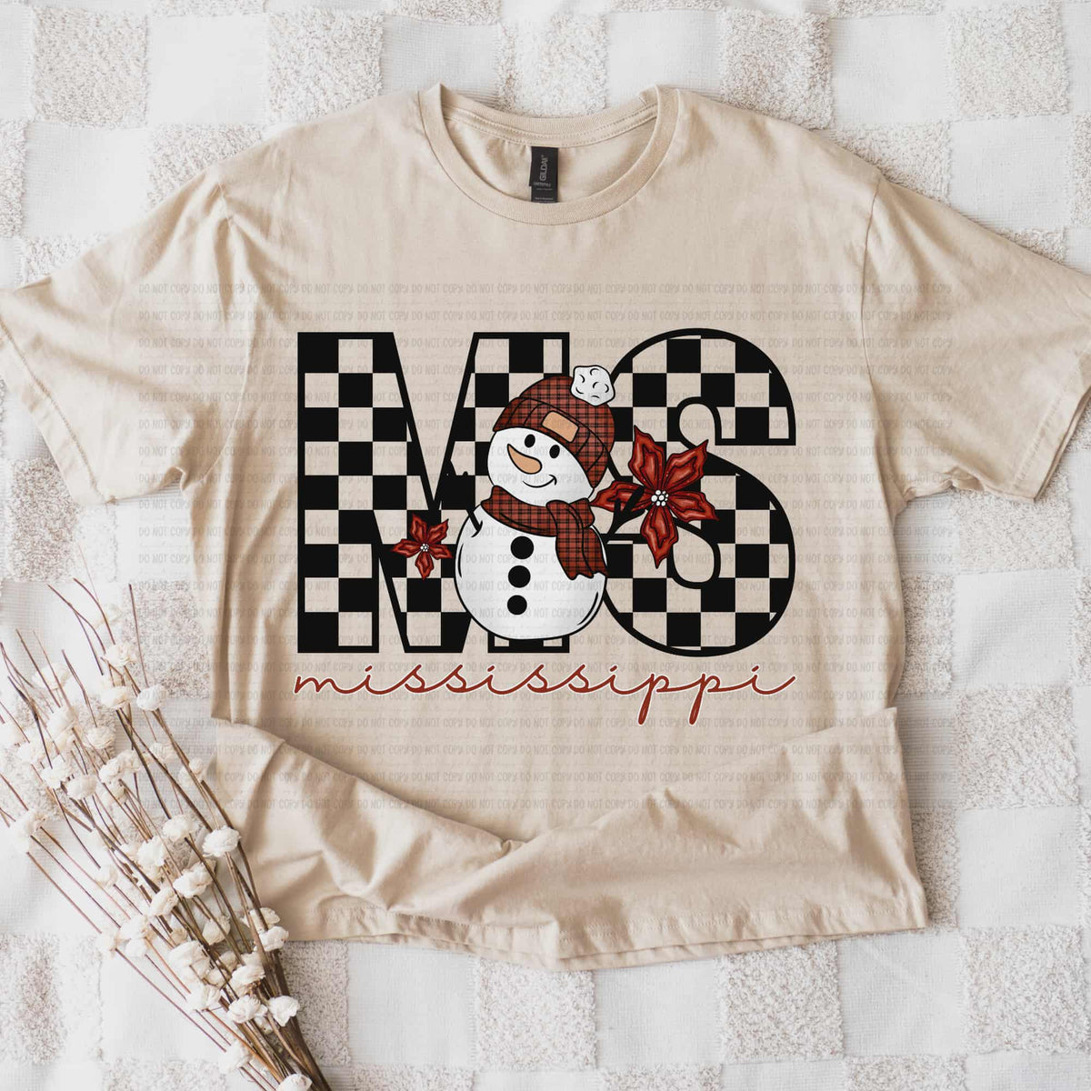 Mississippi snowman checker (REVEL) DTF Transfer