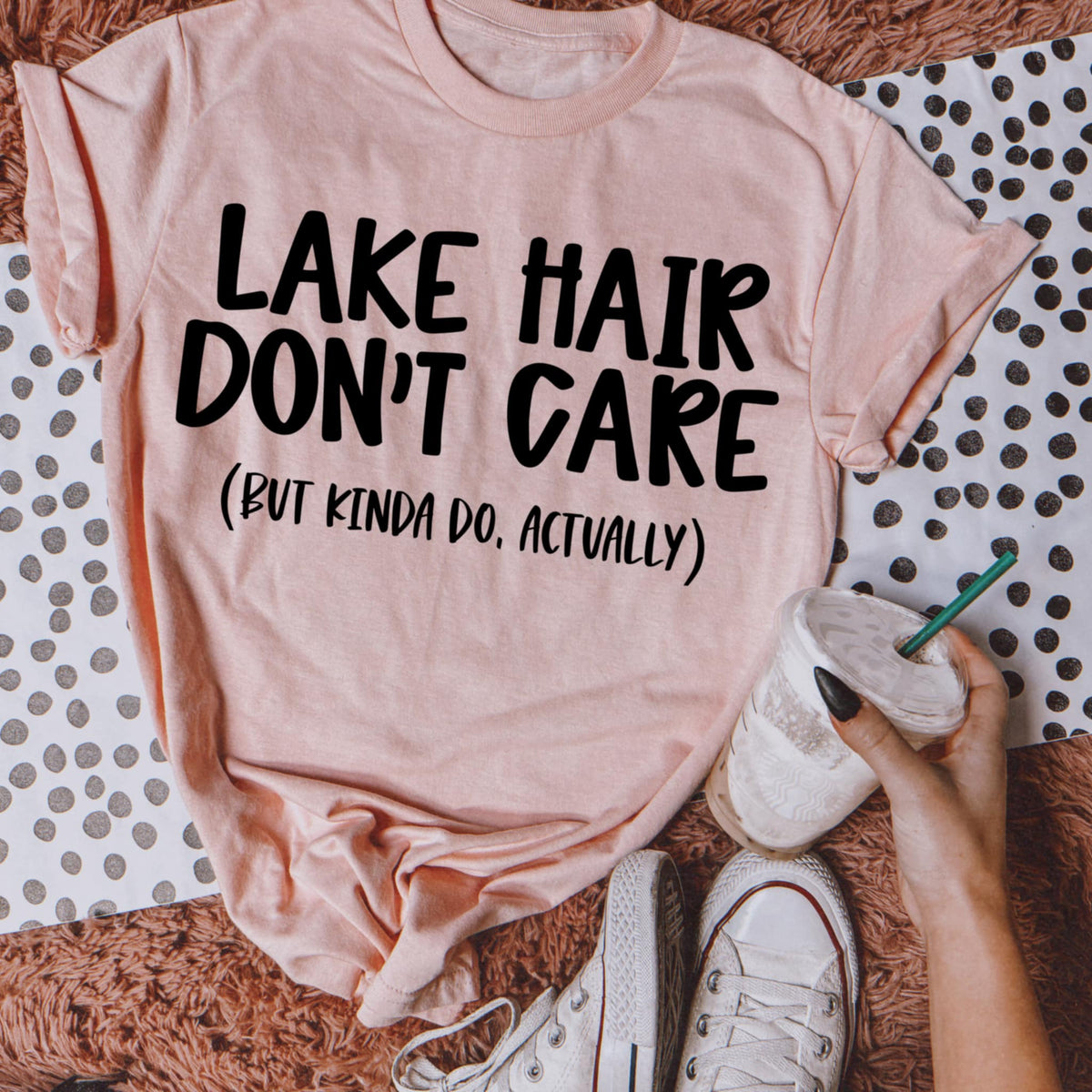Lake hair don’t care BLACK (CMD) 99592 DTF transfer
