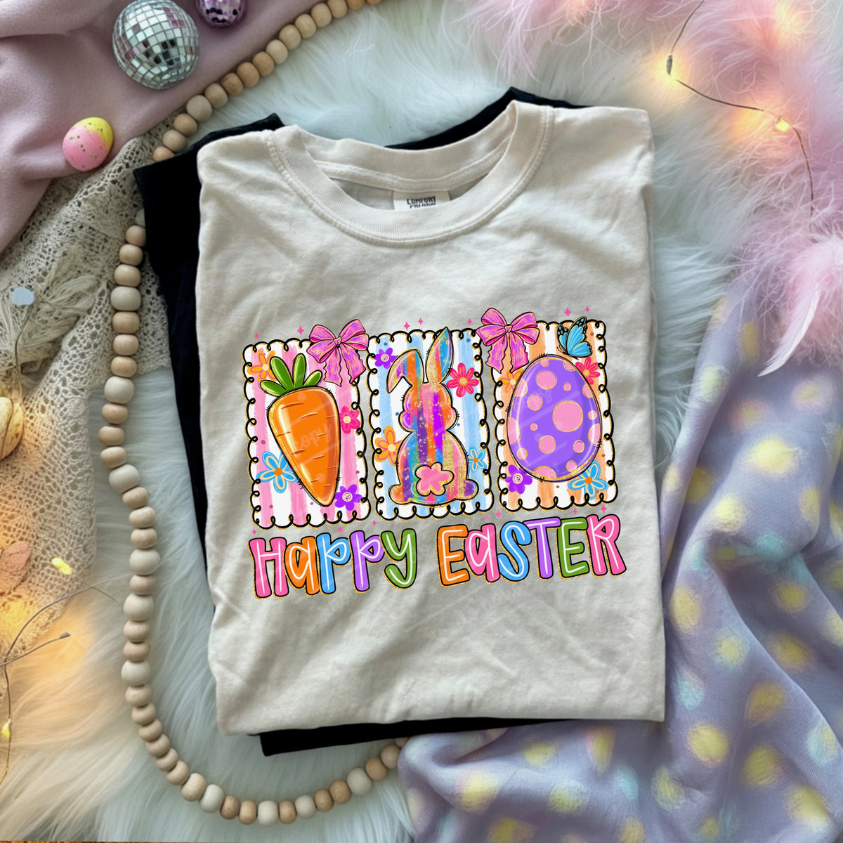 Happy Easter colorful frames Sunday special DTF transfer