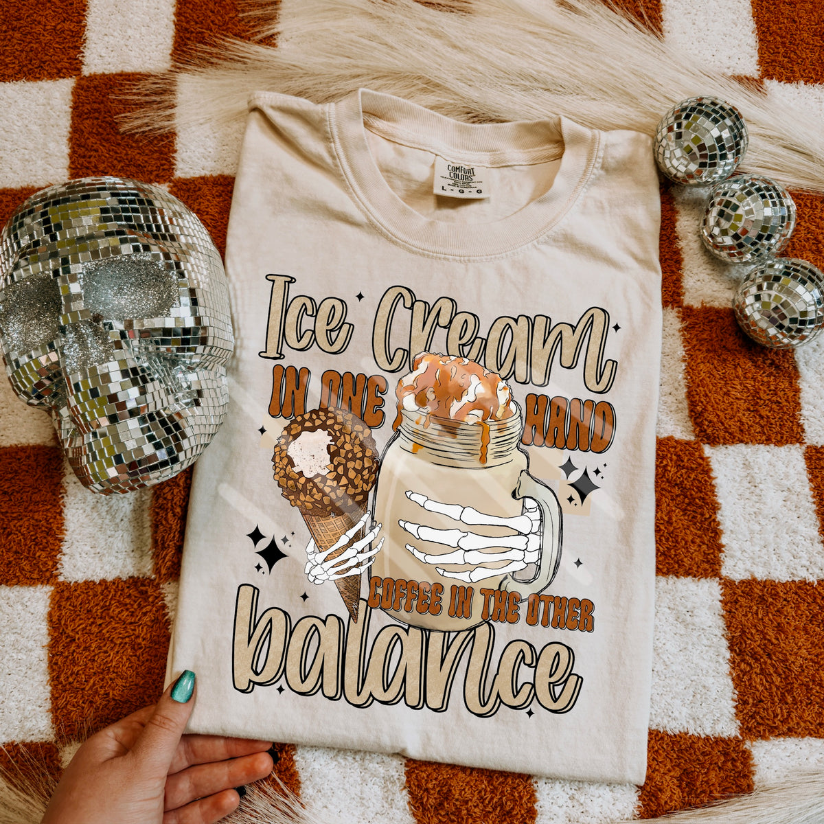 Ice cream and coffee balance (cstage) 114302 DTF transfer