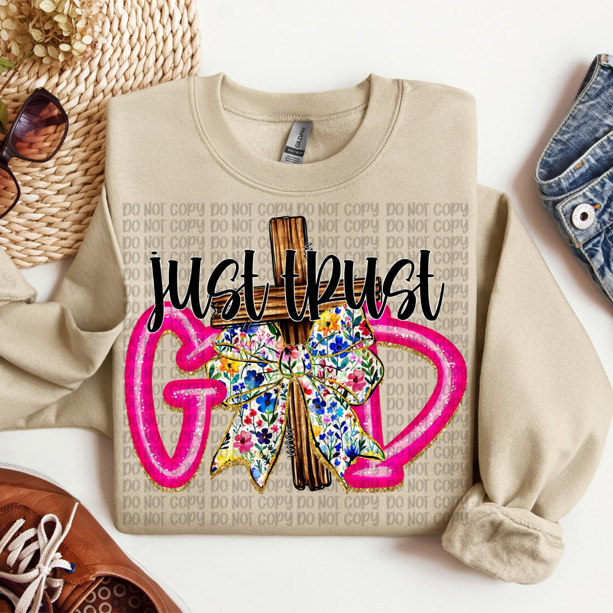 Just Trust God Cross (VP) DTF Transfer