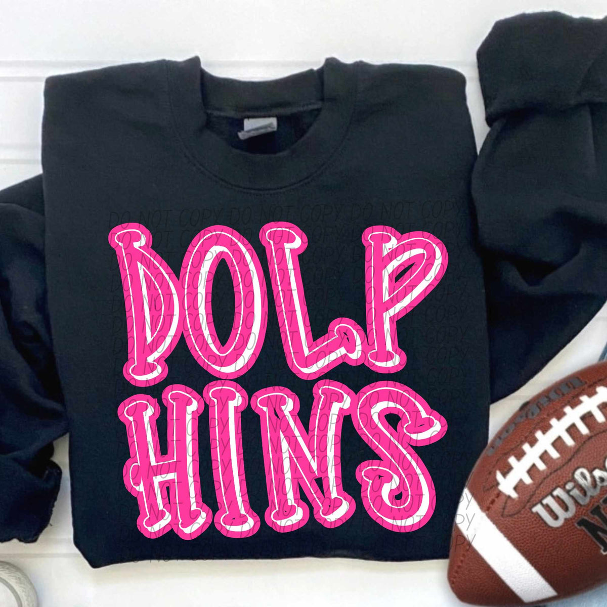 Dolphins hot pink 55337 DTF transfer