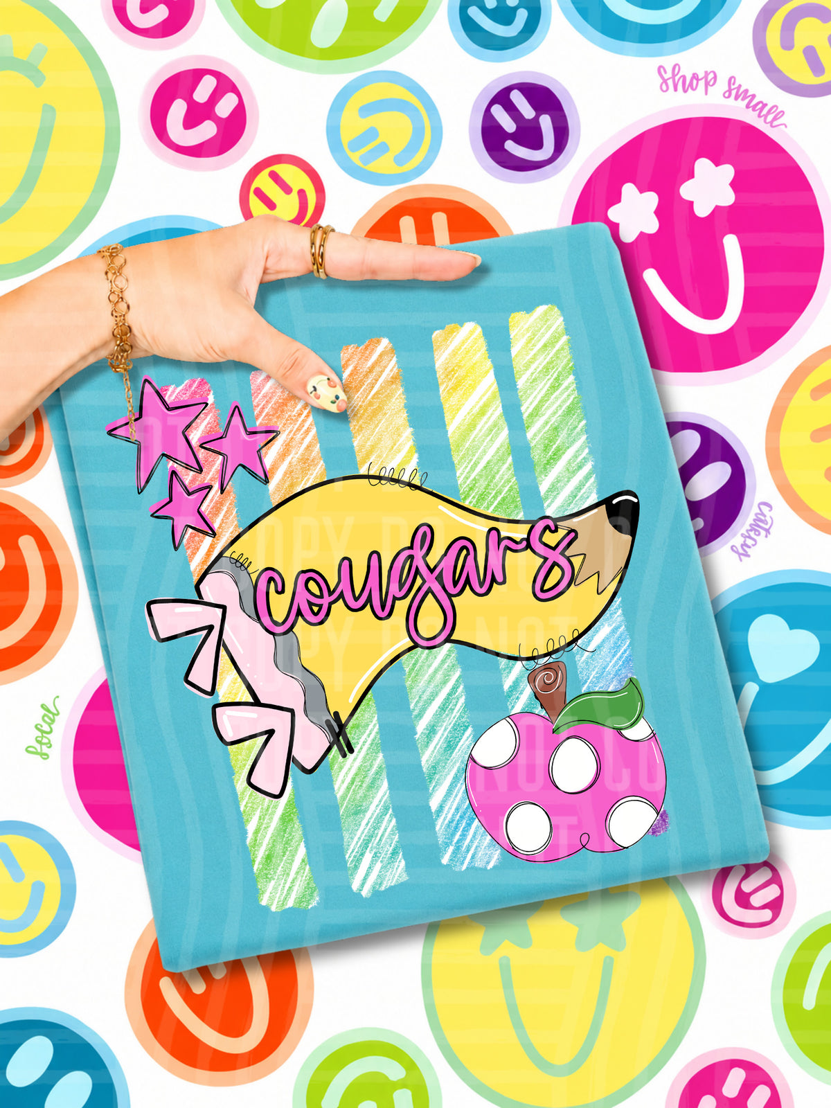 cougars pencil flag (CAPLINGER) DTF Transfer
