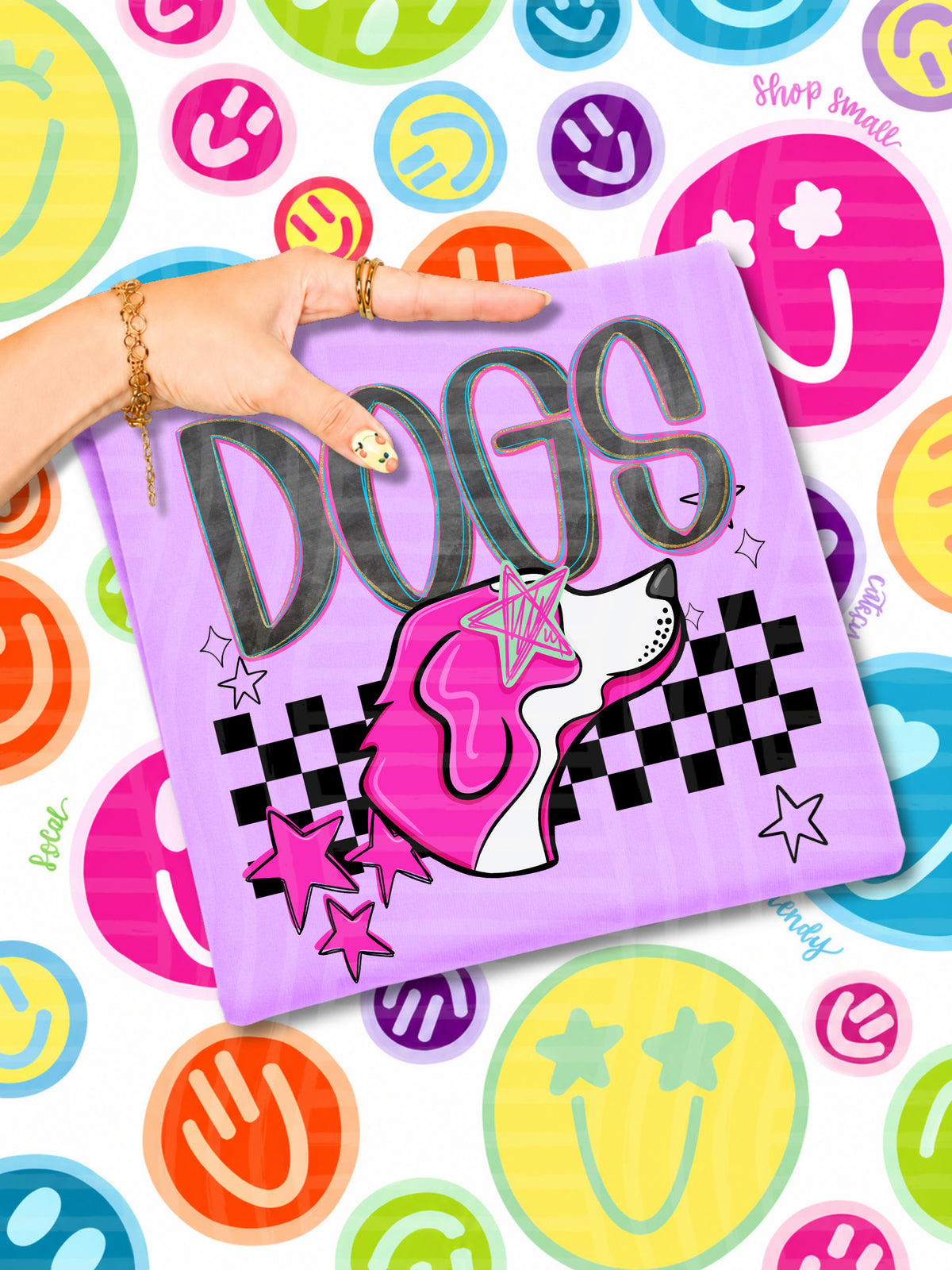 dogs starry eyed checks (CAPLINGER) DTF Transfer