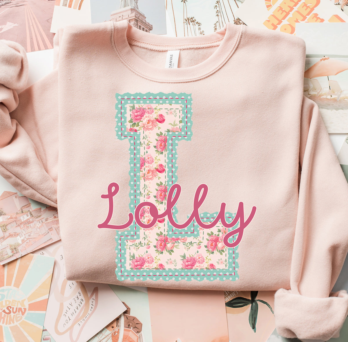 Lolly Sweet Vintage Name (S&G) DTF Transfer