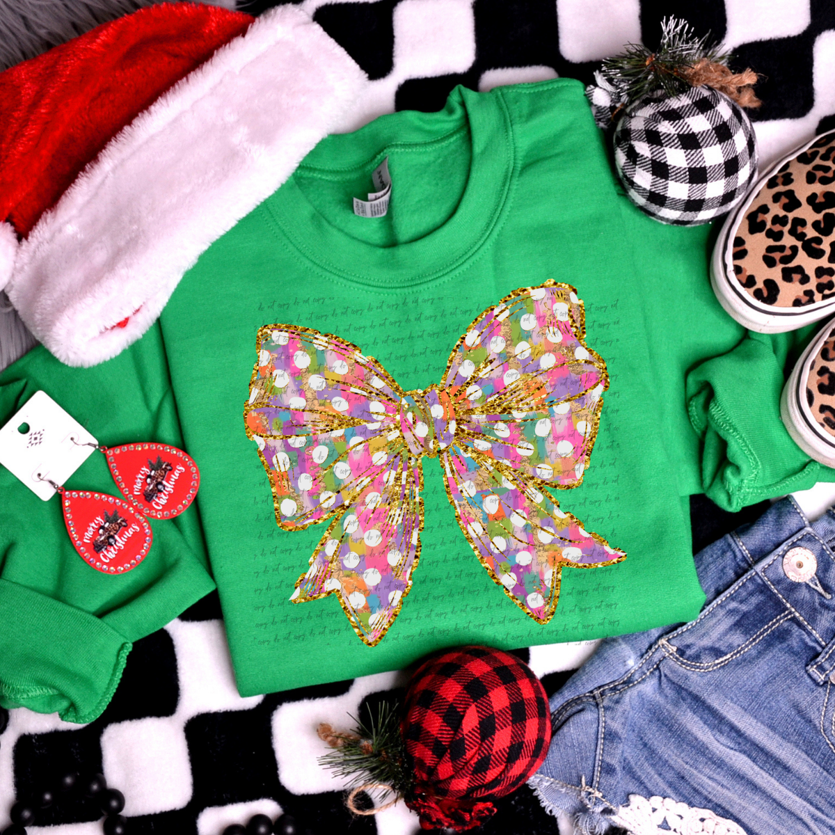 christmas Bow 68537 DTF Transfer