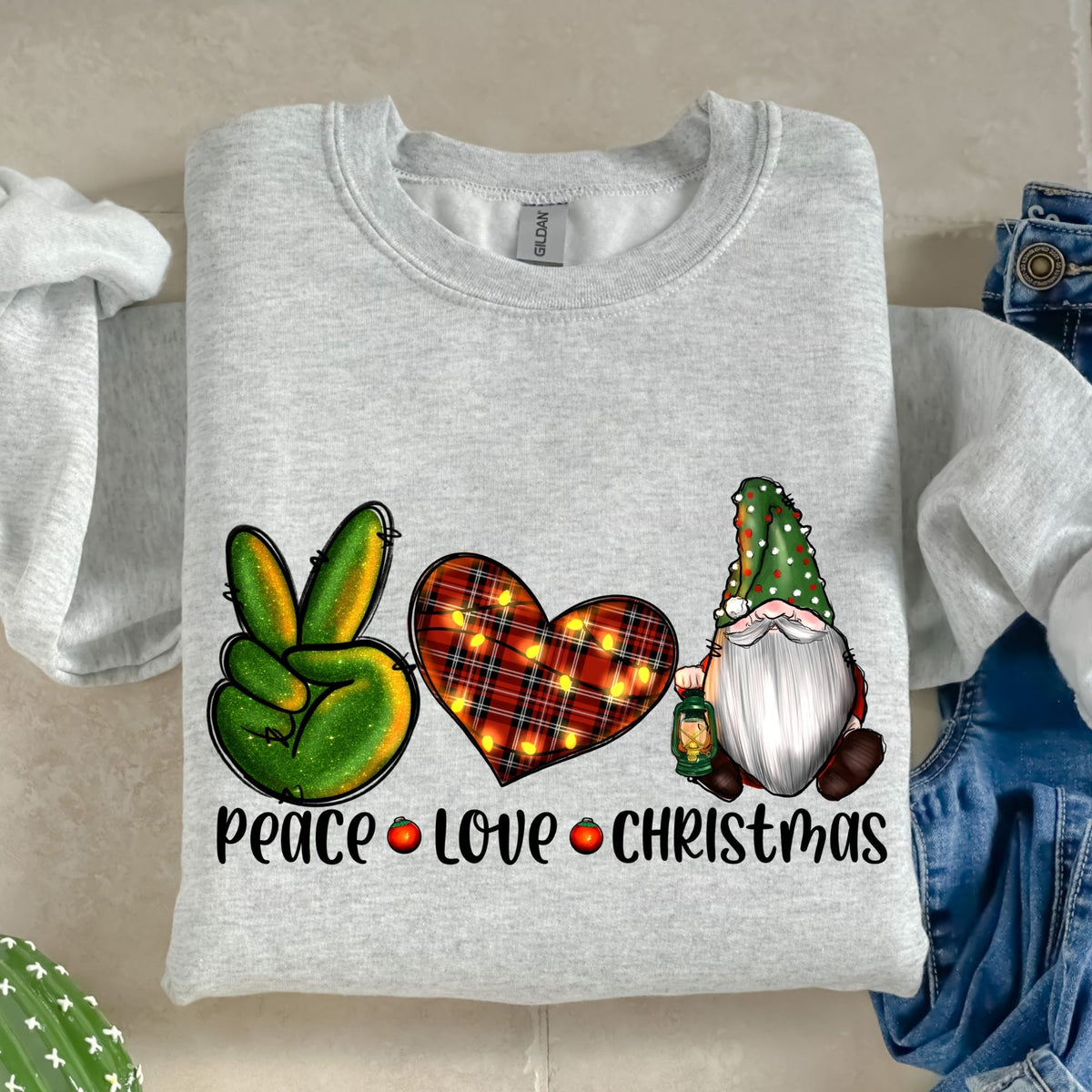 Peace Love Christmas-38702-DTF transfer