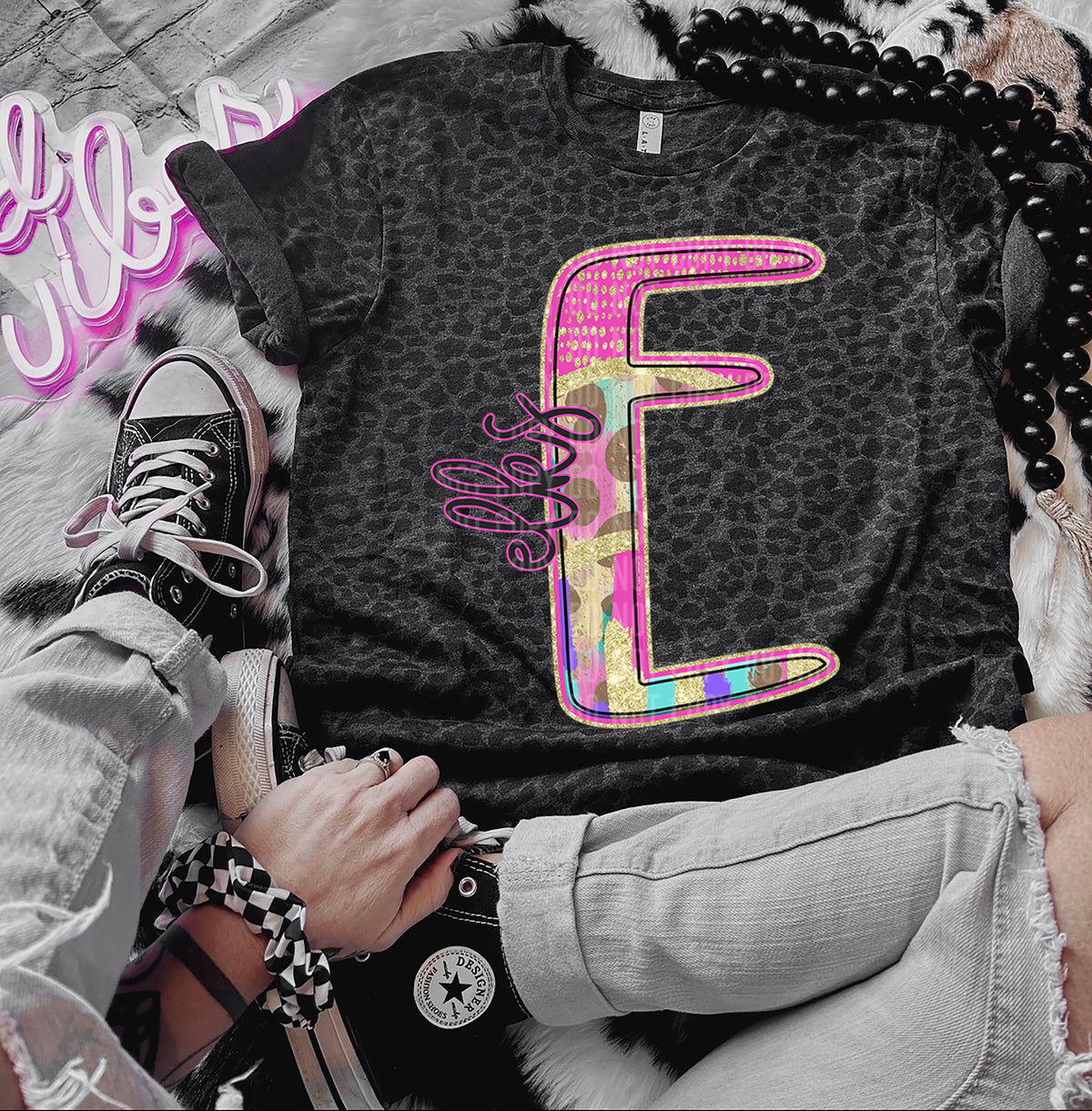 Rainbow Leopard Elks (Caplinger) DTF transfer