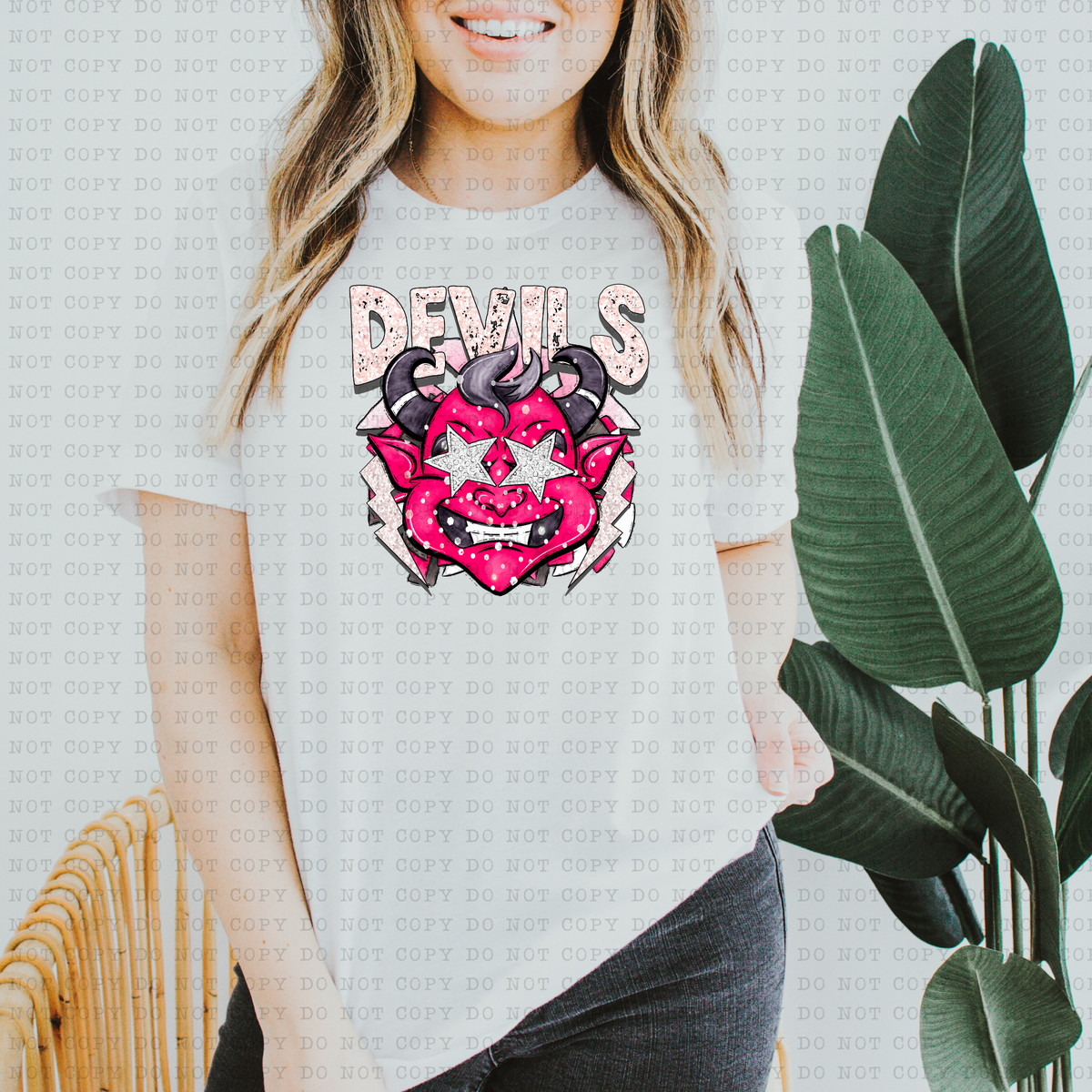 Devils (Retro, Pink) 3101 DTF Transfers