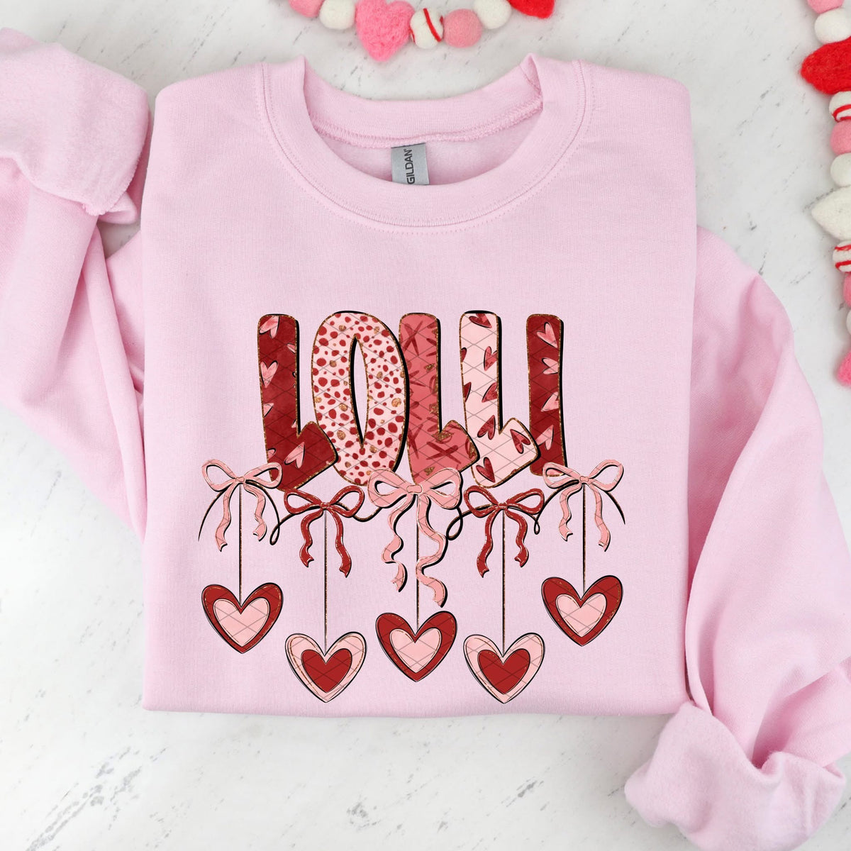 Lolli hearts and bows (SDD) DTF transfer