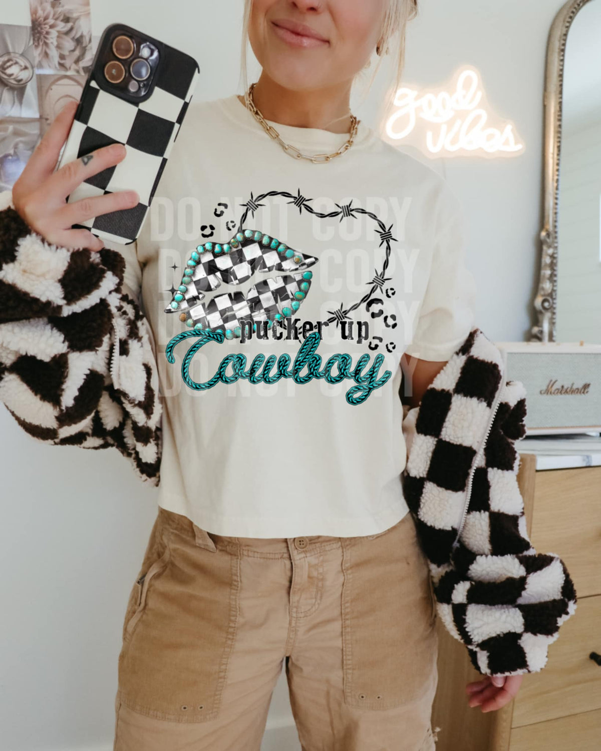 Pucker up cowboy (SCG) 90001 DTF transfer