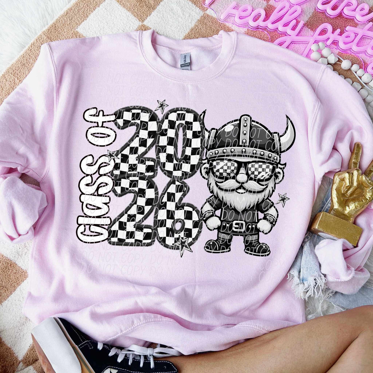 Class of 2026 checkered Vikings city DTF transfer