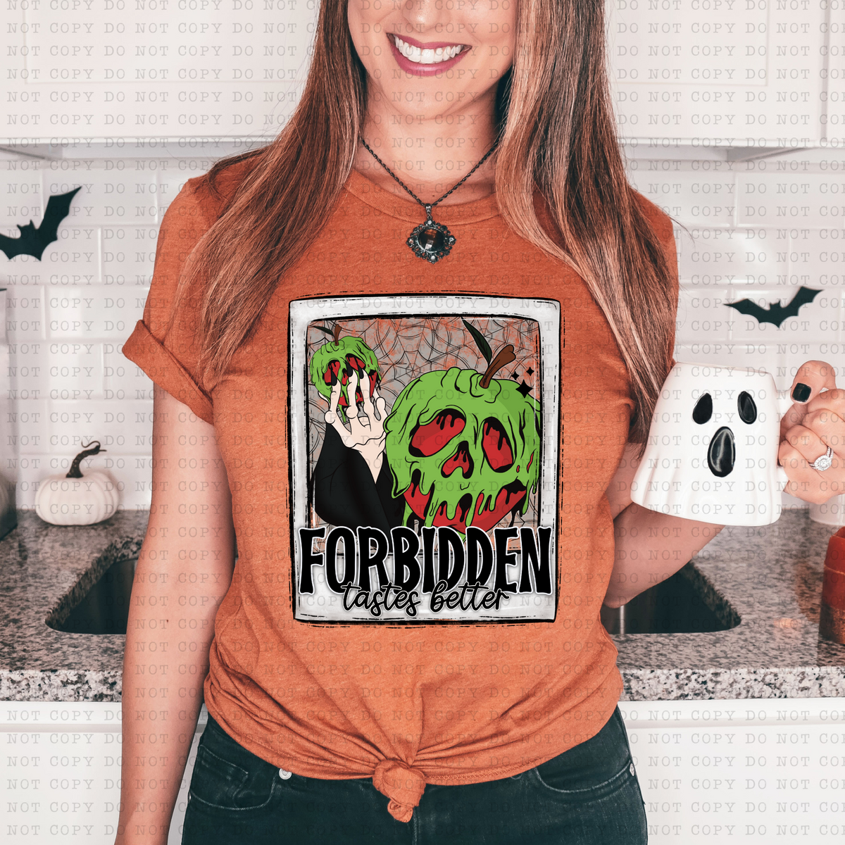 Forbidden Tastes Better (Skeleton Hand, Apple) 3111 DTF Transfers