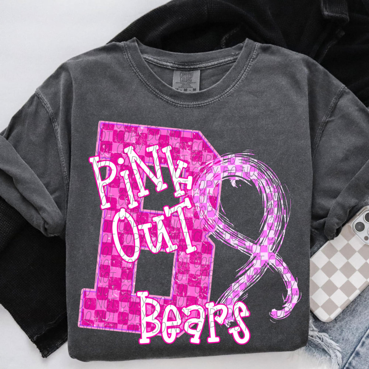 Bears Pink Out Varsity (city) DTF Transfer