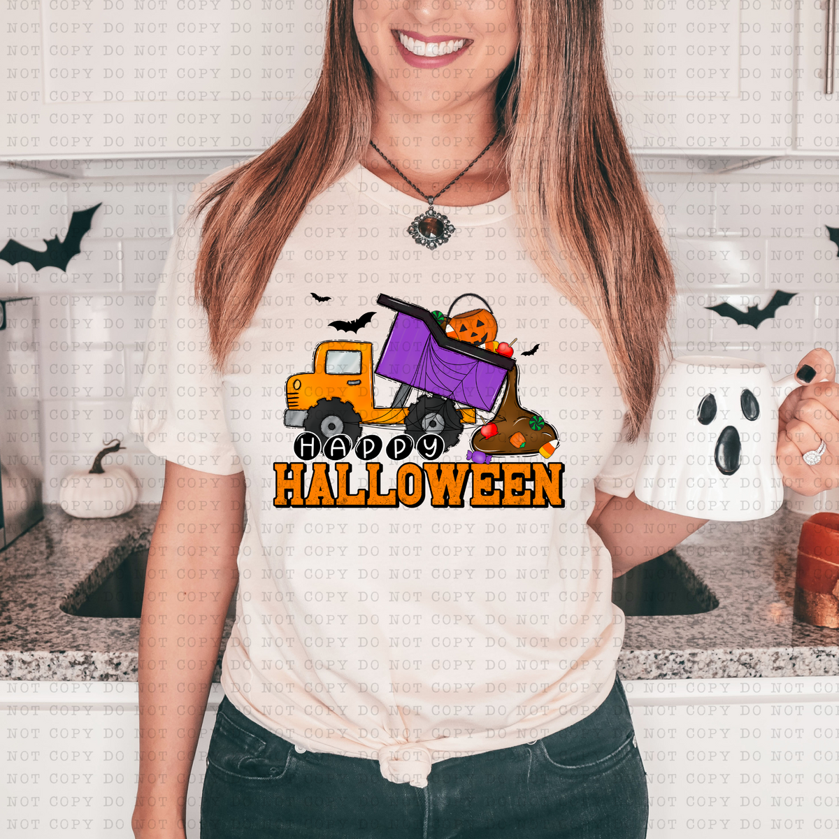 Happy Halloween (Truck, Pumpkin) 3123 DTF Transfers