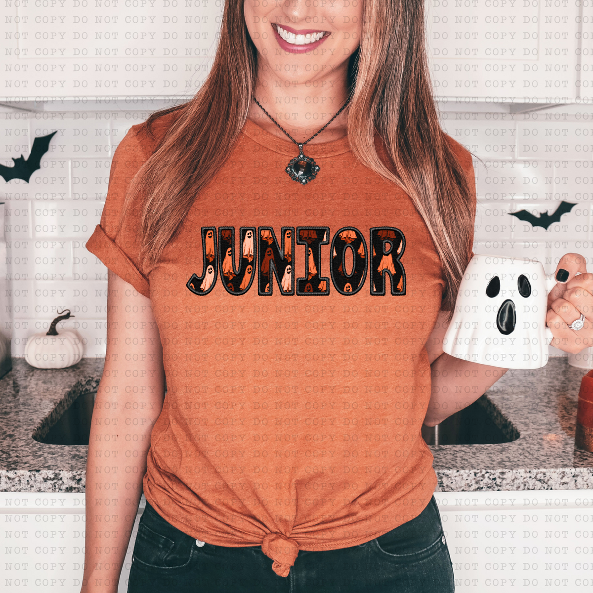 Junior Faux Embroidery Ghosts 3126 DTF TRANSFER