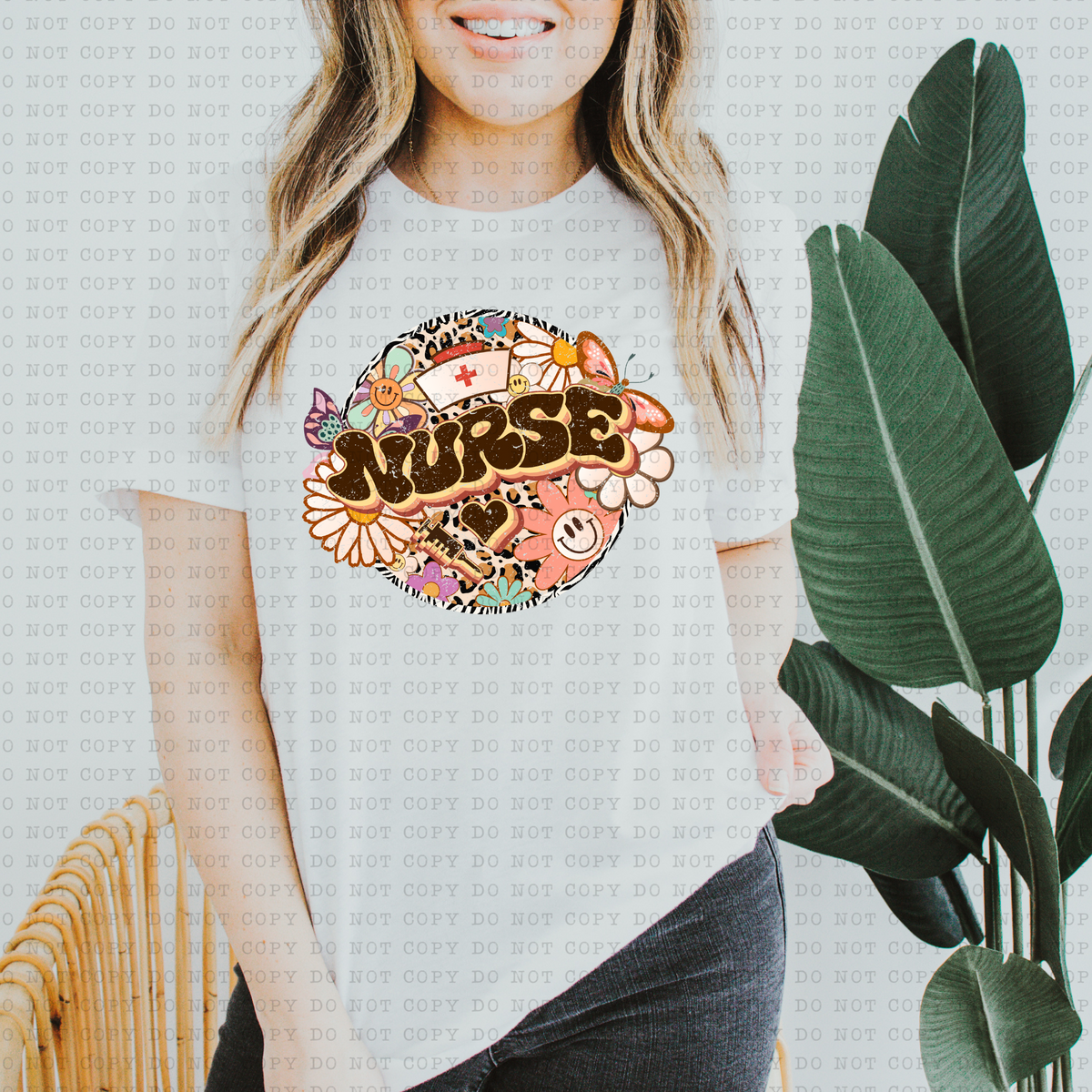 Nurse (Circle, Distressed, Retro) 3131 DTF TRANSFER