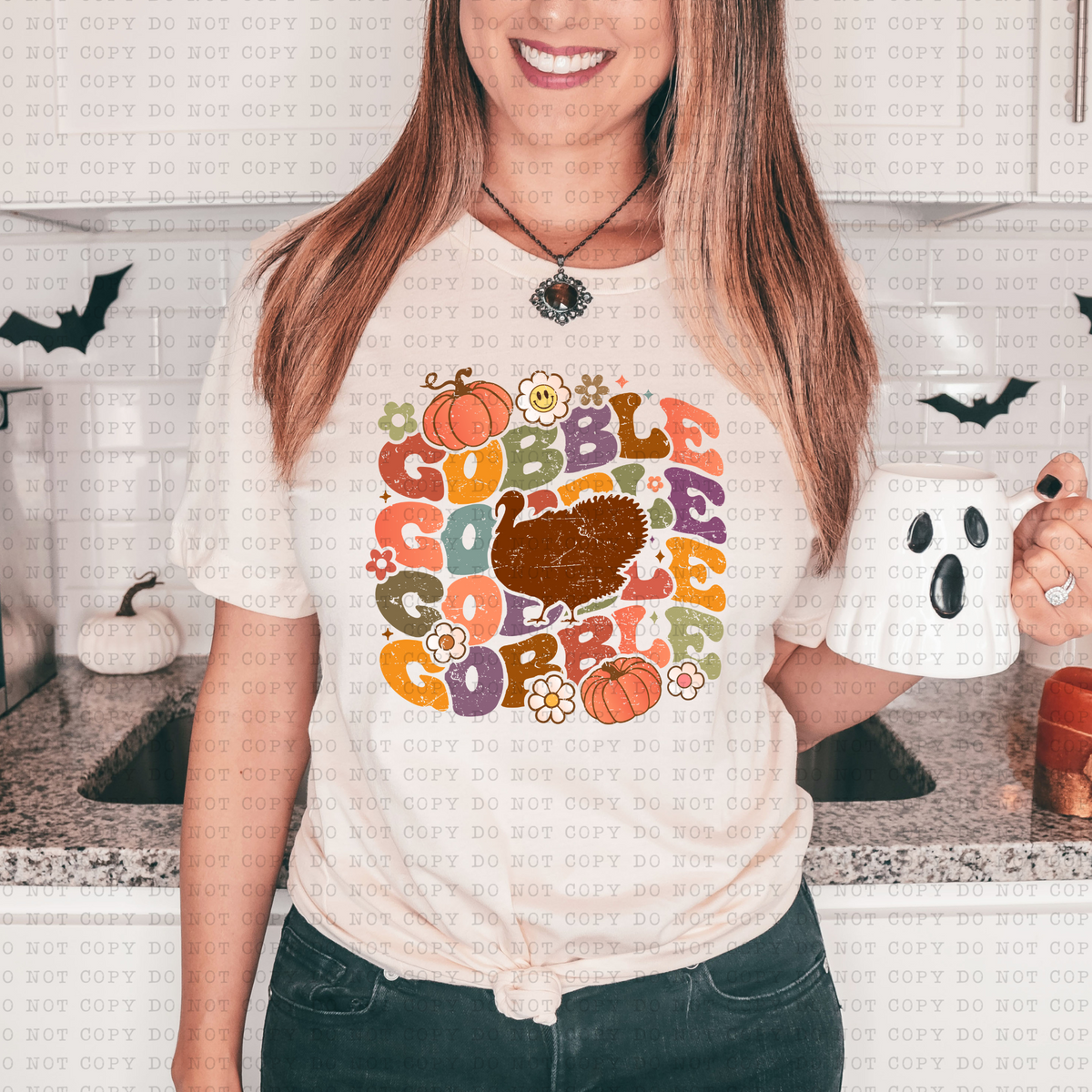 Gobble Gobble Gobble Gobble (distressed, retro) 3153 DTF Transfer