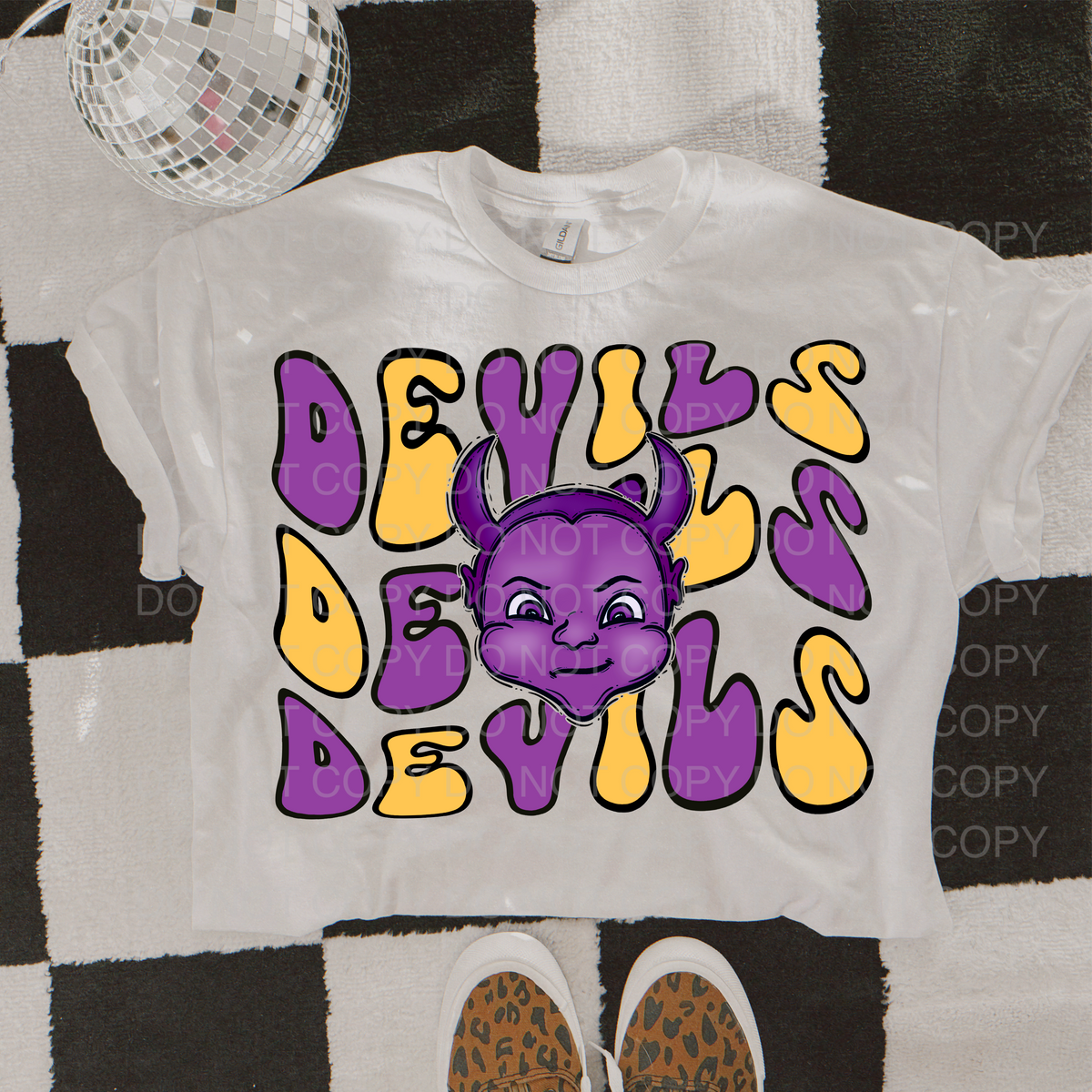 Groovy Mascot Devils purple 56006 DTF transfer