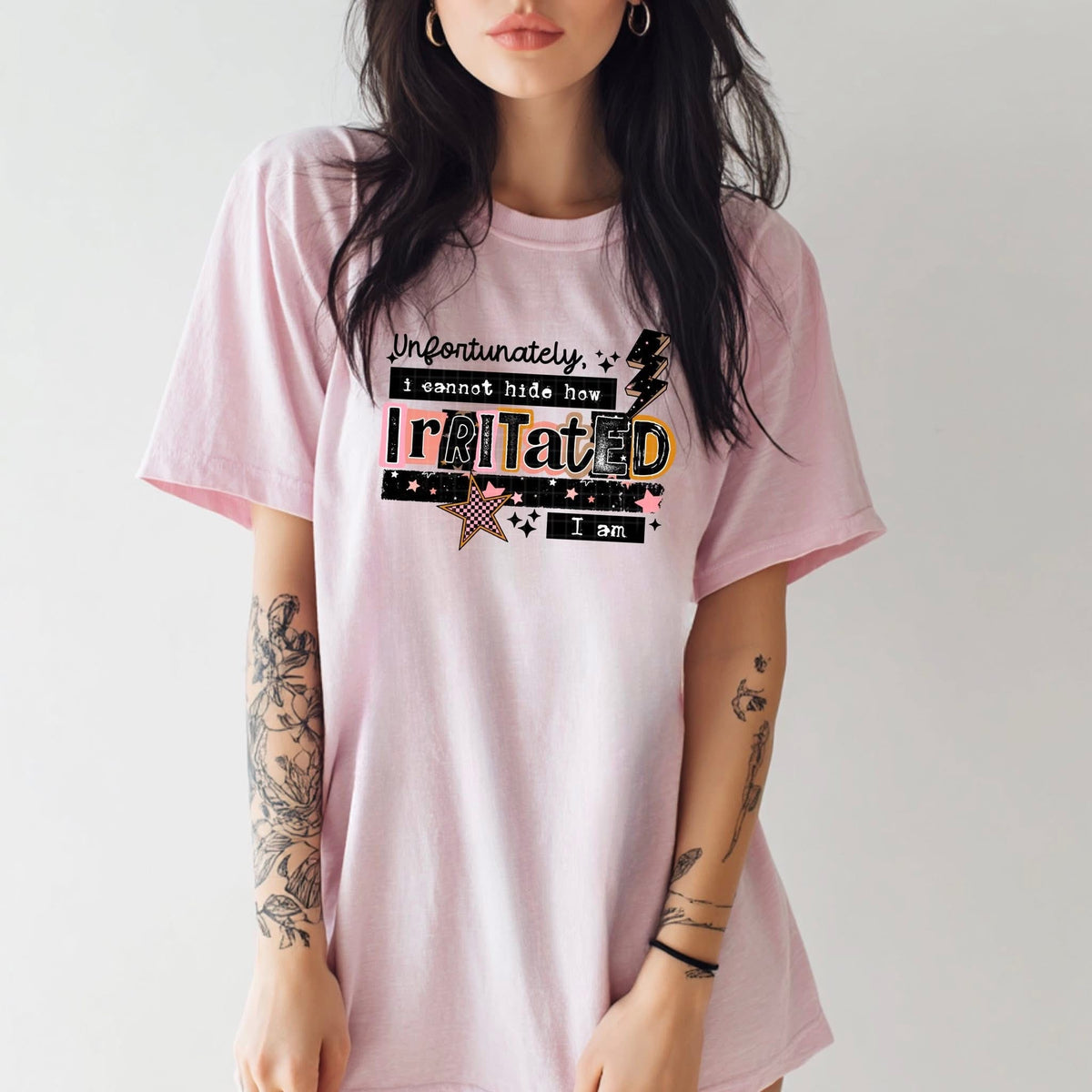 I cannot hide how irritated I am BLACK (csc) DTF Transfer