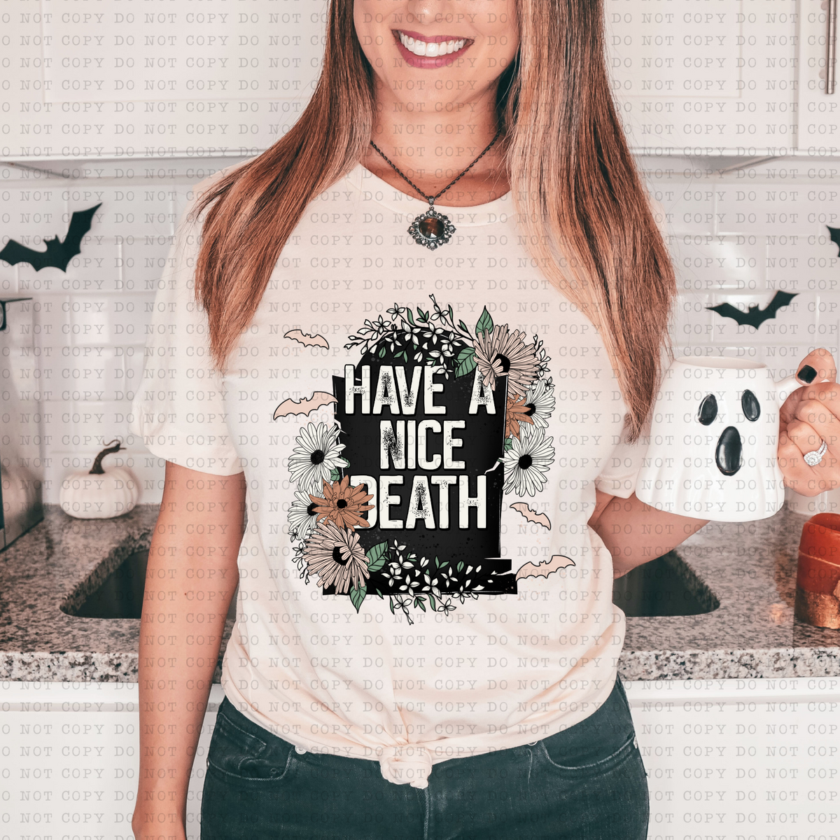 Have A Nice Death (Coffin, Flowers) 3178 DTF Transfer