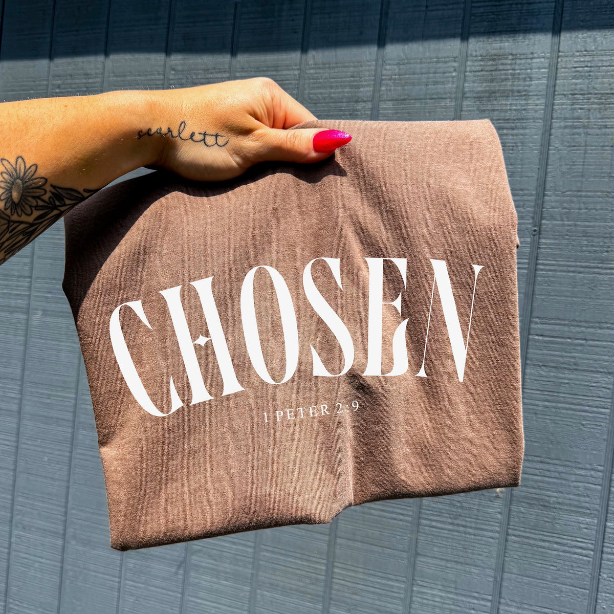 Chosen arched WHITE DTF Transfer