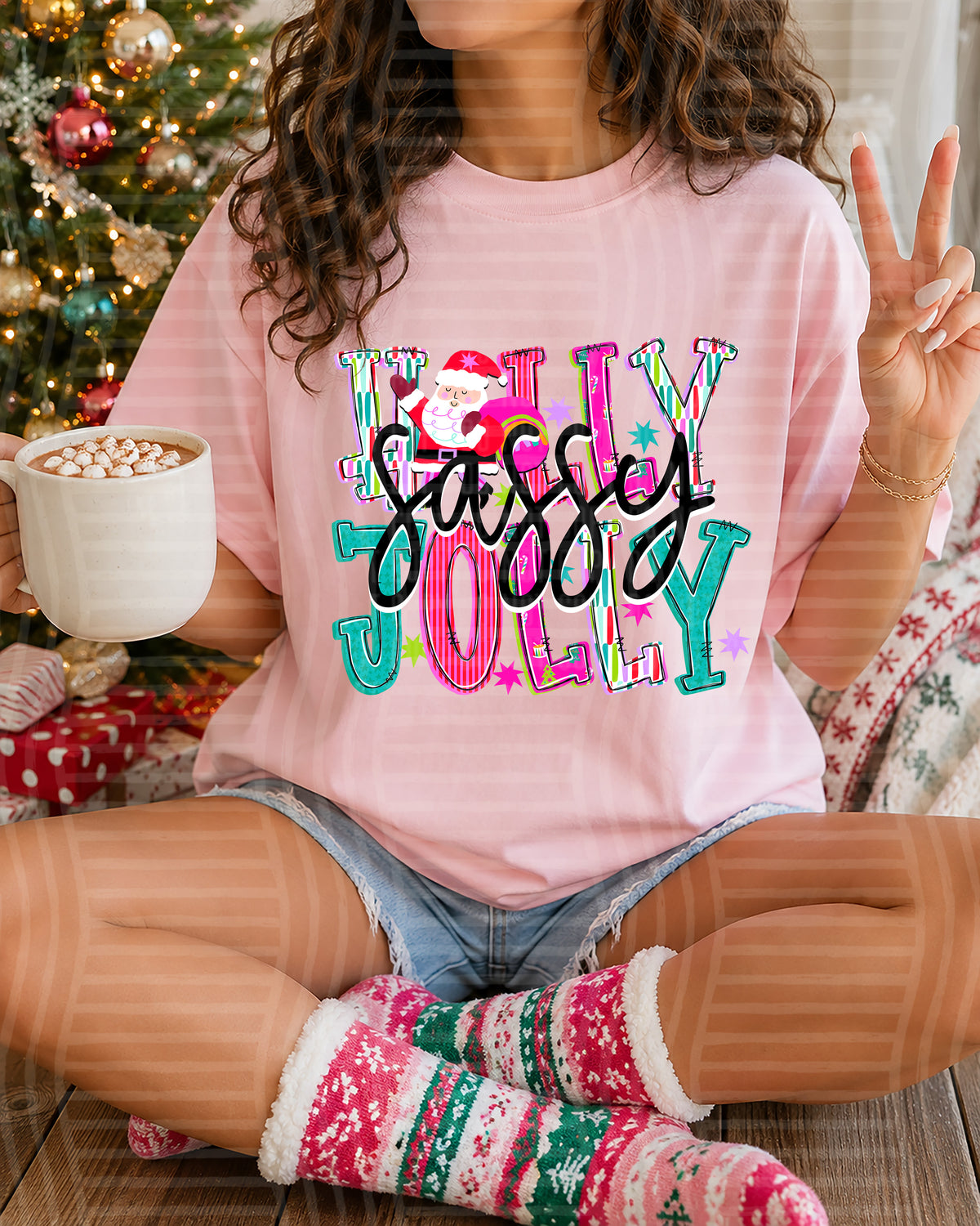 Sassy-Holly Jolly (Caplinger) DTF Transfers