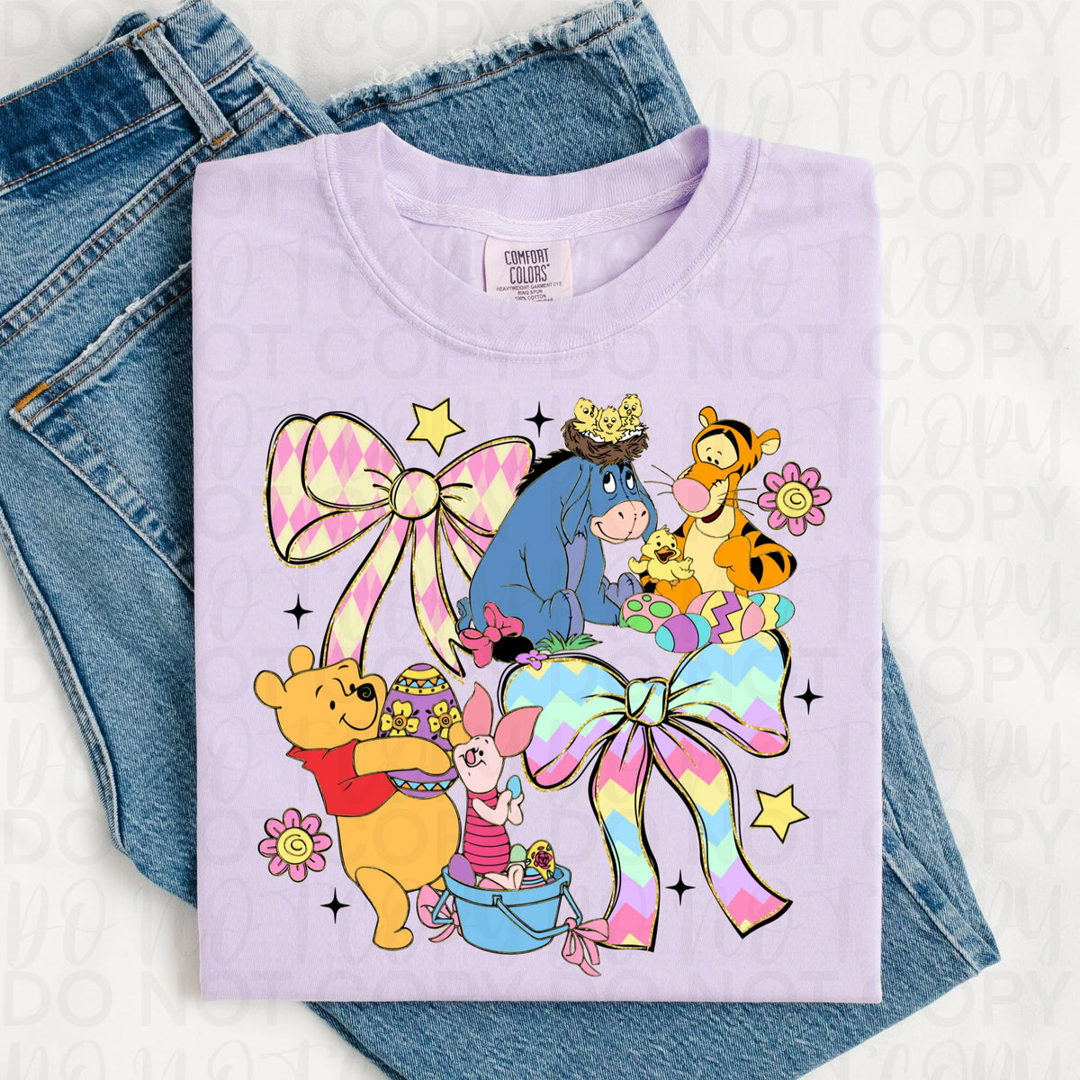 Bear and friends bows Sunday special DTF transfer