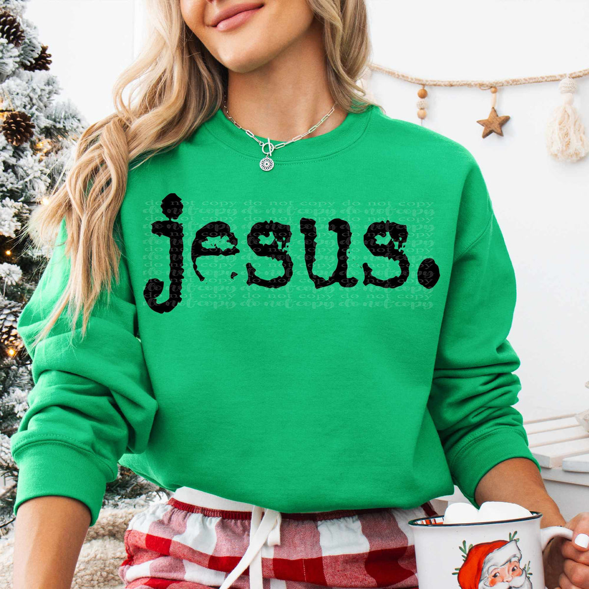 Jesus. black font (TDD) 65586 DTF transfer