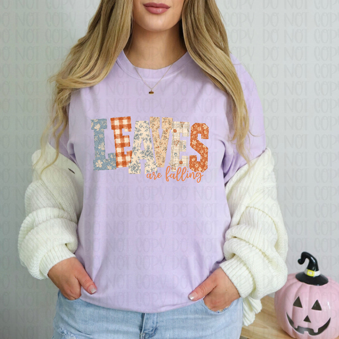 Leaves are falling orange Sunday Special DTF transfer