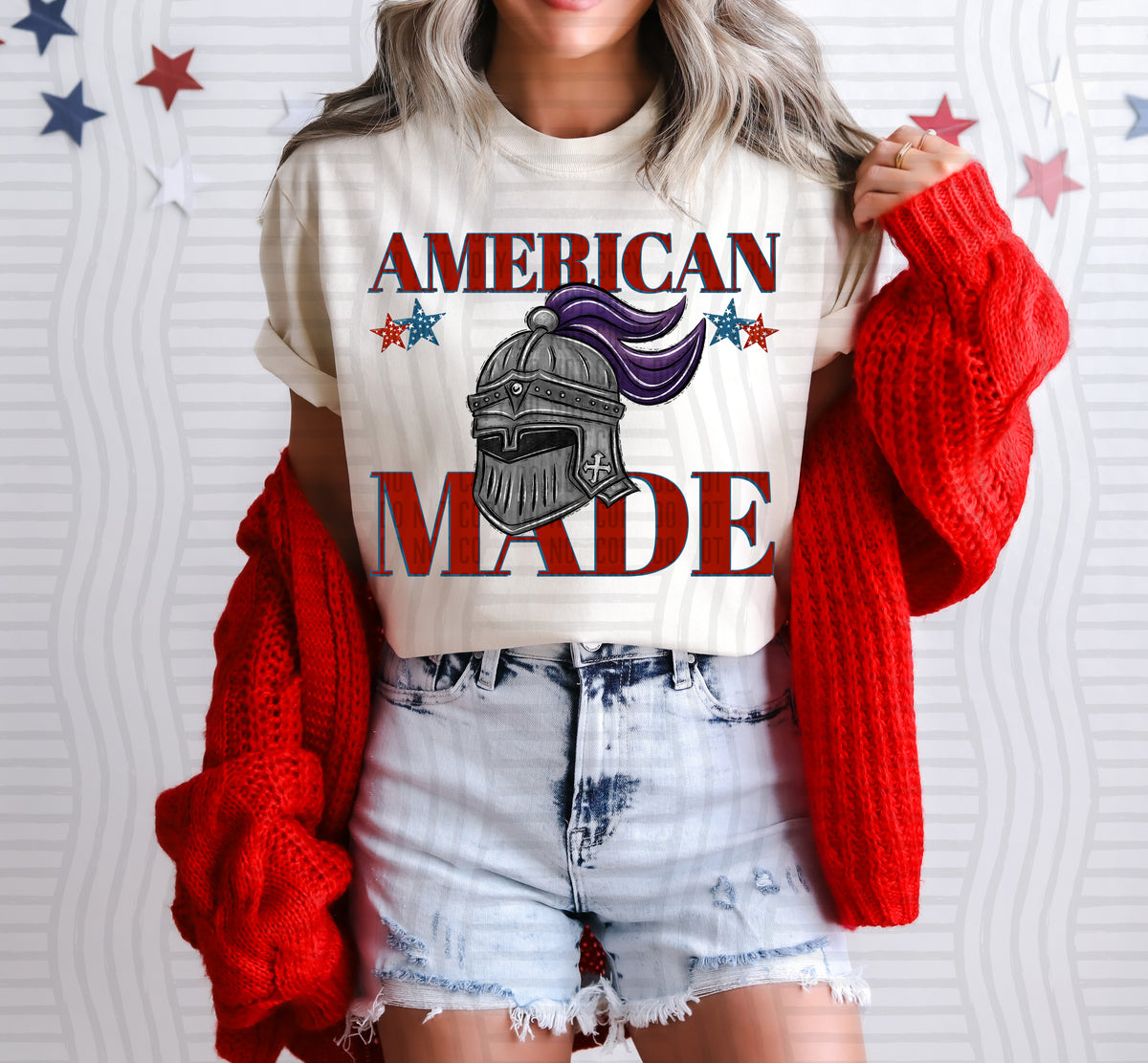 American made Knights (purple) (Caplinger) DTF Transfer